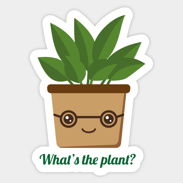 funny geek plant Sticker by Hakubiya